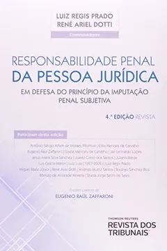 Livro Responsabilidade Penal da Pessoa Jurídica. Em Defesa do Princípio da Imputação Penal Subjetiva - Resumo, Resenha, PDF, etc.