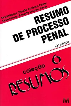 Livro Resumo 6. Processo Penal - Resumo, Resenha, PDF, etc.