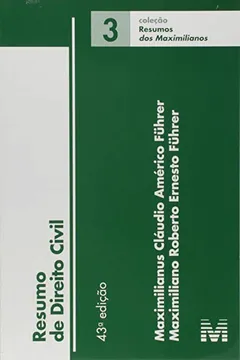 Capa do livro Resumo de Direito Civil