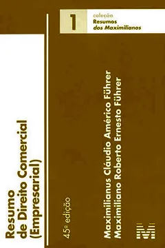 Livro Resumo de Direito Comercial I - Resumo, Resenha, PDF, etc.