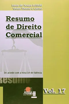 Capa do livro Resumo De Direito Comercial - Volume 17