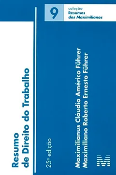 Livro Resumo de Direito do Trabalho - Volume 9 - Resumo, Resenha, PDF, etc.