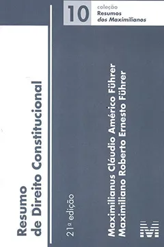Livro Resumo Direito Constitucional - Volume 10. Coleção Resumos - Resumo, Resenha, PDF, etc.
