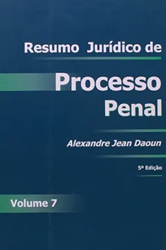 Capa do livro Resumo Jurídico de Processo Penal - Volume 7