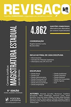 Livro Revisaço. Magistratura Estadual. Juiz de Direito - Resumo, Resenha, PDF, etc.