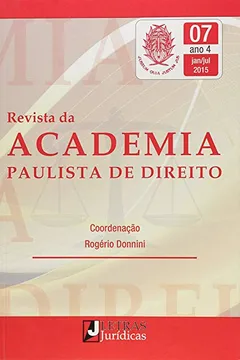 Livro Revista da Academia Paulista de Direito - Volume 7 - Resumo, Resenha, PDF, etc.