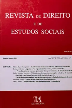 Livro Revista De Direito E De Estudos Sociais, Janeiro Junho - Resumo, Resenha, PDF, etc.