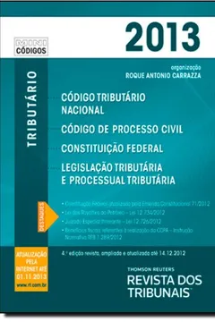 Livro RT Mini Código 2013. Código Tributário Nacional, Código De Processo Civil, Constituição Federal - Resumo, Resenha, PDF, etc.