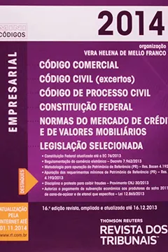 Livro Rt Mini Código 2014. Código Comercial, Código De Processo Civil, Constituição Federal - Resumo, Resenha, PDF, etc.