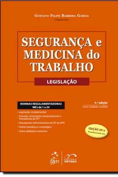Livro Segurança e Medicina do Trabalho. Legislação - Resumo, Resenha, PDF, etc.