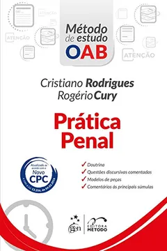 Livro Série Método de Estudo OAB. Prática Penal - Resumo, Resenha, PDF, etc.