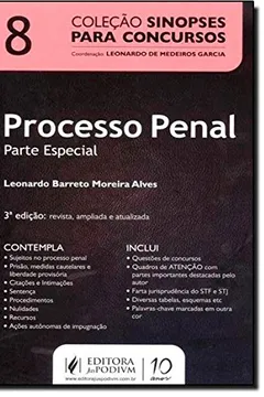 Livro Sinopses Para Concursos - V. 08 - Processo Penal - Parte Especial - Resumo, Resenha, PDF, etc.