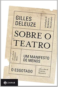 Livro Sobre O Teatro. Coleção Estéticas - Resumo, Resenha, PDF, etc.