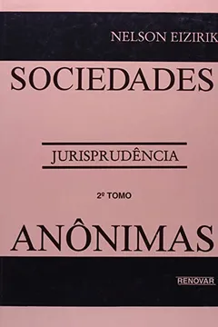 Capa do livro Sociedades Anonimas - 2 Tomo. Jurisprudencia