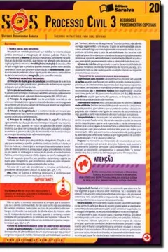 Capa do livro SOS. Processo Civil 3 - Volume 20