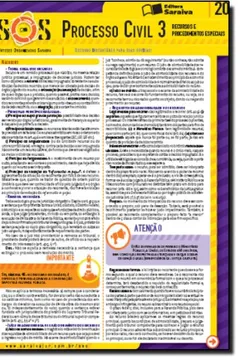 Capa do livro Sos - V. 20 - Processo Civil 3