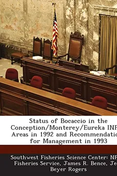 Capa do livro Status of Bocaccio in the Conception/Monterey/Eureka Inpfc Areas in 1992 and Recommendations for Management in 1993