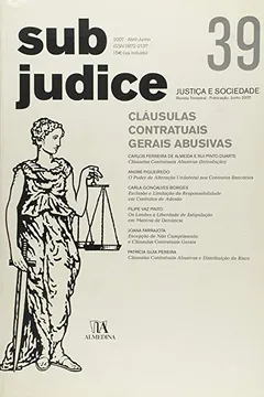 Livro Sub Judice 39 Clausulas Contratuais Gerais Abusivas - Resumo, Resenha, PDF, etc.