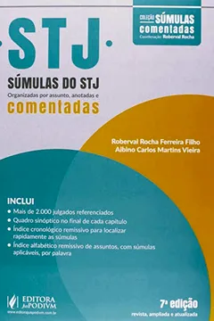 Livro Sumulas Do Stj - Comentadas, Anotas E Organizadas Por Assunto - Resumo, Resenha, PDF, etc.