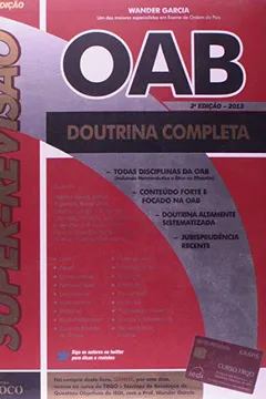 Livro Super Revisao Oab - Doutrina Completa Para O Exame De Ordem - Resumo, Resenha, PDF, etc.