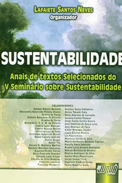 Capa do livro Sustentabilidade. Anais de Textos Selecionados do V Seminário Sobre Sustentabilidade