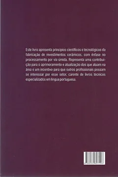 Livro Tecnologia de Fabricação de Revestimentos Cerâmicos - Resumo, Resenha, PDF, etc.