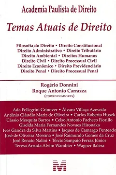 Livro Temas Atuais de Direito 2008 - Resumo, Resenha, PDF, etc.