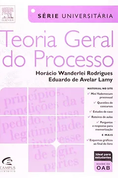 Livro Teoria Geral do Processo - Série Universitária - Resumo, Resenha, PDF, etc.