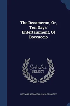 Capa do livro The Decameron, Or, Ten Days' Entertainment, of Boccaccio
