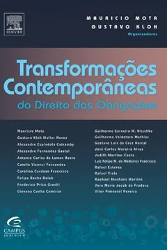 Capa do livro Transformações Contemporâneas do Direito das Obrigações