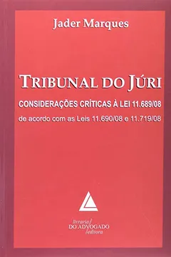 Capa do livro Tribunal do Júri