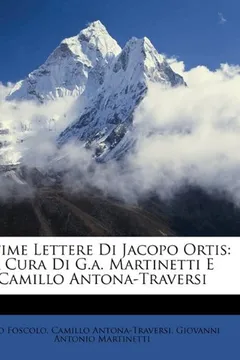 Livro Ultime Lettere Di Jacopo Ortis: A Cura Di G.A. Martinetti E Camillo Antona-Traversi - Resumo, Resenha, PDF, etc.