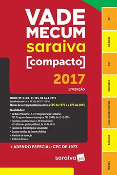 Livro Vade Mecum Compacto 2017 - Resumo, Resenha, PDF, etc.