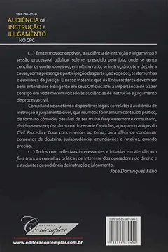 Livro Vade Mecum de Audiência de Instrução e Julgamento do CPC - Resumo, Resenha, PDF, etc.