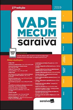 Livro Vade mecum Saraiva : Tradicional - 27ª edição de 2019 - Resumo, Resenha, PDF, etc.