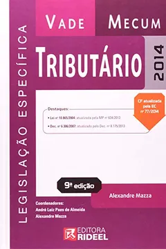 Livro Vade Mecum. Tributário. Legislação Específica - Resumo, Resenha, PDF, etc.