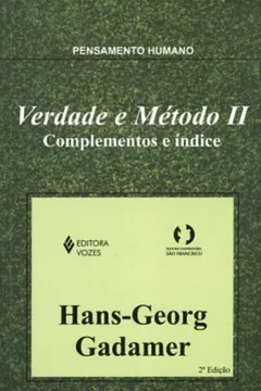 Capa do livro Verdade E Metodo. Complementos E Indice - Volume 2